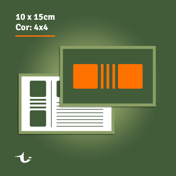 Cartão Postal • 10,5x15,0cm - 4x4 cores - Color Frente e Verso