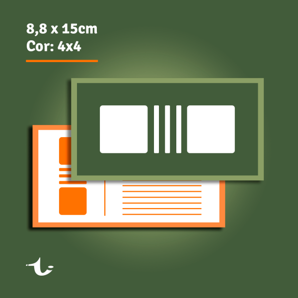 Cartão Postal • 8,8x15,0cm - 4x4 cores - Color Frente e Verso