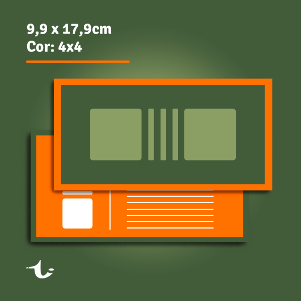 Cartão Postal • 9,9x17,9cm - 4x4 cores - Color Frente e Verso