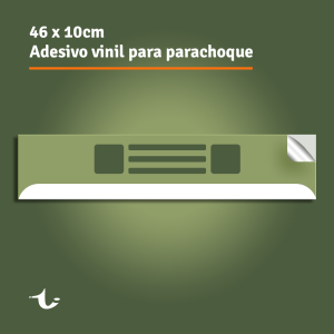 Adesivo Vinil Para Parachoque - 46x10cm Adesivo de Vinil BOPP Semi-Brilho (Material de Aprox. 215g) Final 46x10cm | Arte 47x11cm | Sangria 5mm 4x0 Cores  Corte reto Prazo de produção estimado entre 5 e 7 dias úteis.