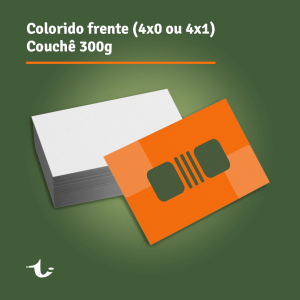 Cartão de Visita • 300g - 4x0 ou 4x1 Cores Couche 300g Final 8,8x4,8cm | Arte 9,4x5,4cm | Sangria 3mm 4x0 Cores ou 4x1 Cores Brilho ou Fosco Total Frente Corte reto Produção estimado entre 2 e 5 dias úteis