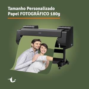 Impressão Sob Demanda - Papel Fotográfico 180g - Personalizado Papel PhotoGloss 180g (Impressão Fotográfica brilhosa de alta resolução) Largua máximo de impressão 60cm 4x0 Cores   Prazo de produção estimado entre 2 e 3 dias úteis.