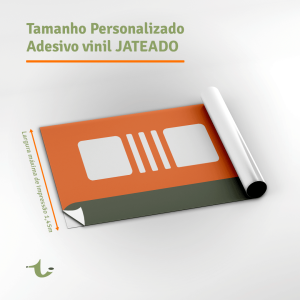 Adesivo Vinil Jateado - Personalizado Vinil Jateado Largua máximo de impressão 1,45m 4x0 Cores   Prazo de produção estimado entre 4 e 7 dias úteis.