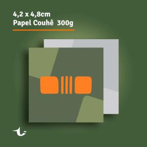 Tag • 4,2x4,8cm - 300g - 4x4 - Laminação Fosca - Verniz UV Brilho Localizado Couche 300g Final 4,2x4,8cm | Arte 4,8x5,4cm | Sangria 3mm 4x4 Cores Laminação BOPP Fosco Frente e Verso + Verniz UV Brilho Localizado Frente e Verso Corte reto Prazo de produção estimado entre 3 e 7 dias úteis.