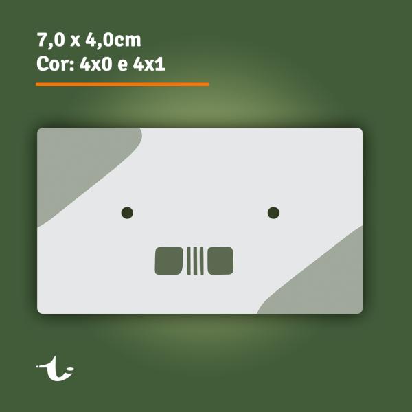 Tag para Par de Brincos com 2 furos • 7,0x4,0cm - 4x0 ou 4x1 Cores