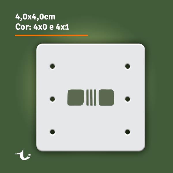 Tag para Trio de Brincos com 6 Furos • 4,0x4,0cm - 4x0 ou 4x1 Cores